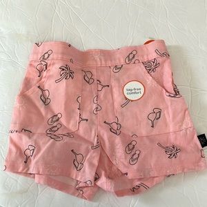 🆕 girls pink  flip flop shorts 4T